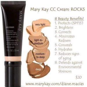 Mary kay CC Cream Light to medium.